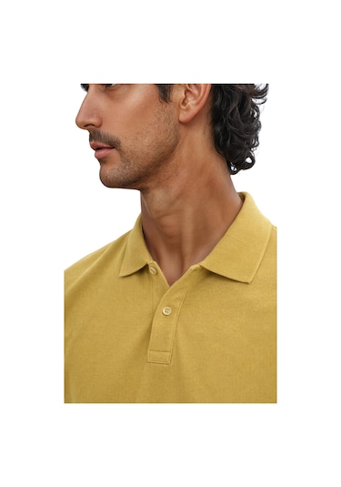 Ar-ma Erkek Battal Büyük Beden Basic % 100 Pamuk Pike Polo Yaka Tişört Y29374870302 Sarı