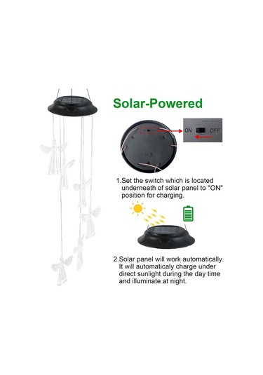 Homyl Led Rüzgar Çanı Güneş Enerjili Işıklar Renk