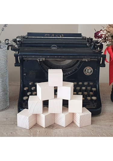 Ahşap Küpler 10lu Boyasız