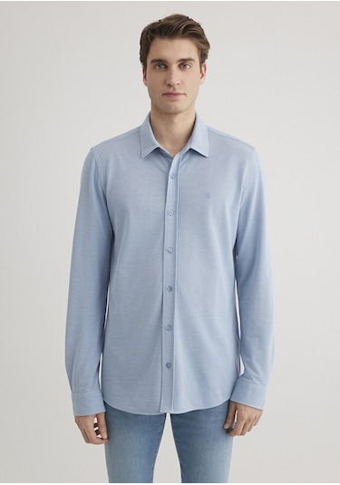 Mavi - Mavi Örme Gömlek 0210294-70730 Mavi