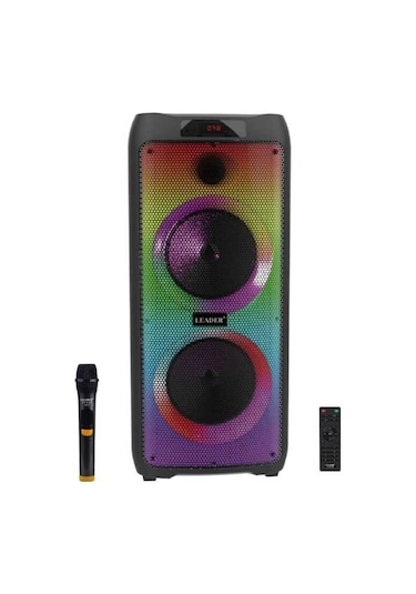Leader LP-8100 8 incx2 RGB Taşınabilir Ses Sistemi