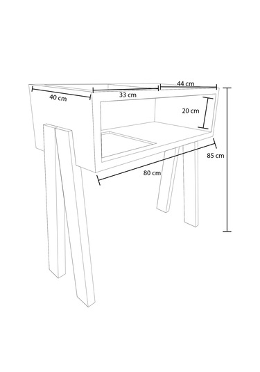 Woodesk Rapina Masif Ağaç Pikap Ve Plak Standı Cpt2012-80