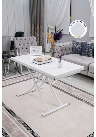 Juppo Üst Tabla Mdf Beyaz Oval Köşe Alt Beyaz İçe K