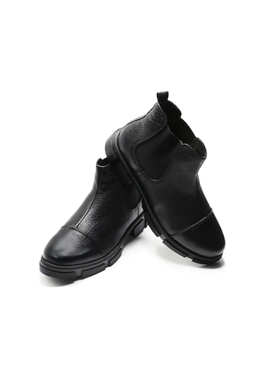 Büyük Numara Erkek Bot Rahat Geniş Kalıp Siyah