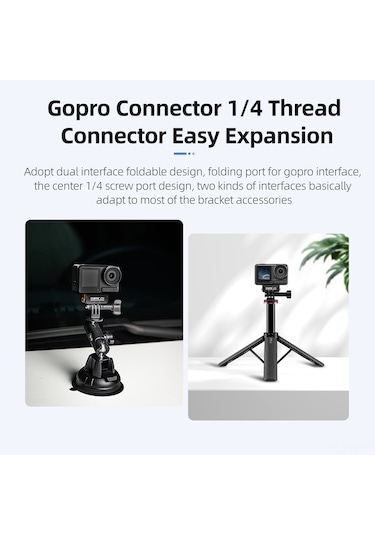 Skycity Djı Osmo Action 4/3 İçin Metal Manyetik Hızlı Montajlı Kollapsible Genişletme Tabanı - Saçma Kaldırma, Sarsıntı Direnci Ve Çoklu Arayüz