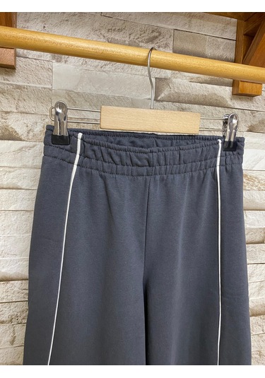 Defacto Wide Leg Beli Lastikli Kız Çocuk Eşofman Altı Füme AY-D9250A8/AR104