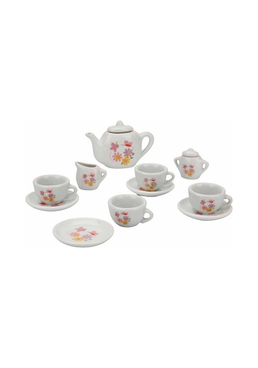 Sunman 13 Parça Porselen Çay Seti Çiçek Desenli CH1501