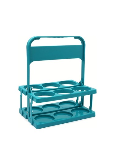 Trendooze Gaojunshop01 Katlanır 6lı Yeşil Bira Sepeti, Kahve-süt-çay İçin Pratik Saklama Kolu Yeşil