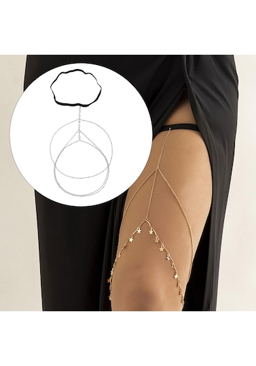 Homyl Kadınlar Için Uyluk Zinciri Kolay Giyilebilir Doğum Gümüş