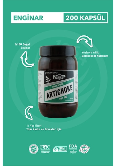Sepe Natural Nop Enginar Artichoke Full Potency 200 Kapsül x 500 MG