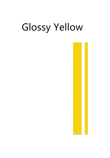 Evrensel Araba Kaput Kapağı Etiket Klasik Çizgili Grafik Şekillendirme Vinil Film Glossy Yellow 1 Piece Set