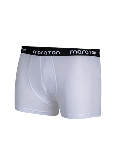 Maraton 2'li Erkek Beyaz Boxer
