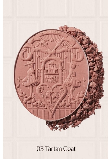 Flower Knows Chocolate Wonder-shop Embossed Blush Lüks Pudra Allık 03 Tartan Coat