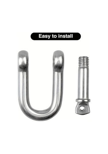 Besthome1 Tcherchı 4 Parça Ağır Hizmet 304 Paslanmaz Çelik D Pranga Gümüş Gümüş