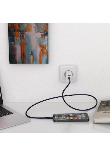 Polosmart Pbs407 Micro Usb Şarj Ve Data Kablosu 2.4 Amper 1.2 Metre Gri
