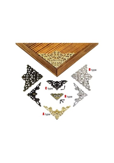 12 Adet Metal Dekoratif Köşe Kovanı Kitaplar İçin Kenar