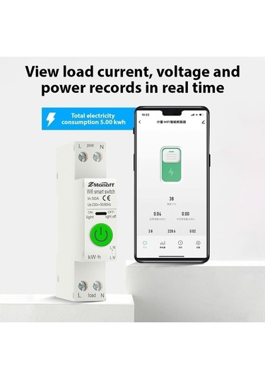 Trendooze Tuya Akıllı Devre Kesici, 63a Ayarlanabilir, Sızıntı/voltaj Koruma Beyaz, Yenilikçi Z-wave Destekli Beyaz