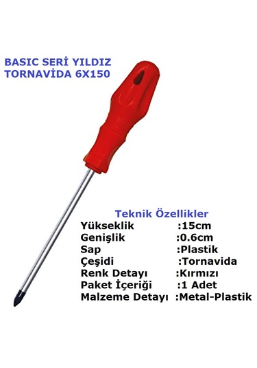 Koçtaş Basic Serisi Yıldız Tornavida 6x150