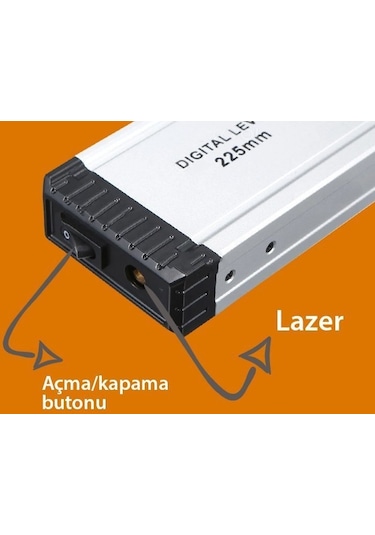 Loyka 5419-225d Dijital Eğim Ölçer çizgi Lazerli 22.5cm