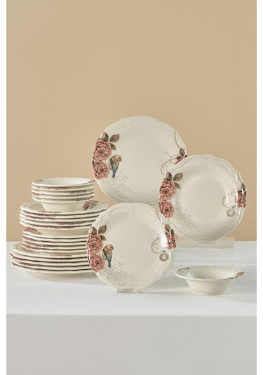 Karaca  Roselle 24 Parça 6 Kişilik Yemek Takımı