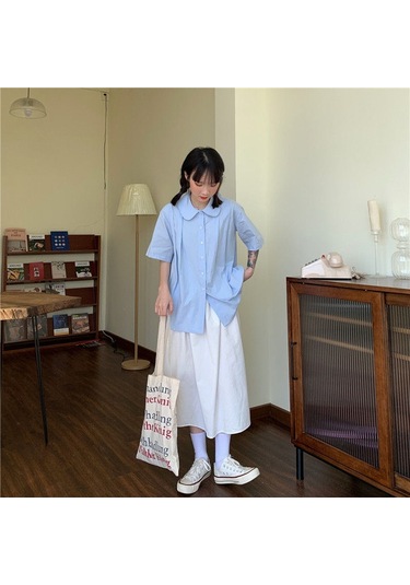 Sones Yüksek Bel Drape Etek Bol Ve İnce Orta Uzunlukta A Kesim Etek Beyaz