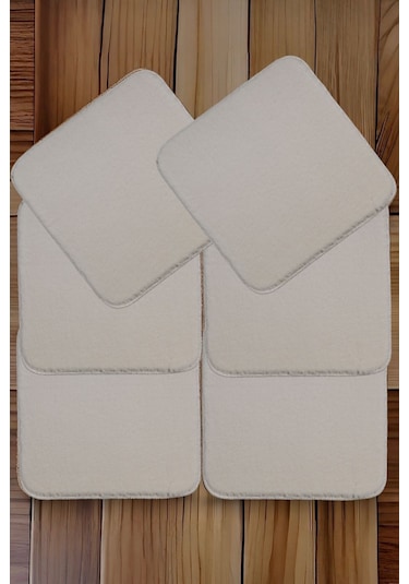 My Evilla Kaymaz Sandalye Minderi 6'lı 40x40 Krem