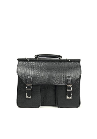 Hakiki Deri Evrak Çantası-134102 Siyah