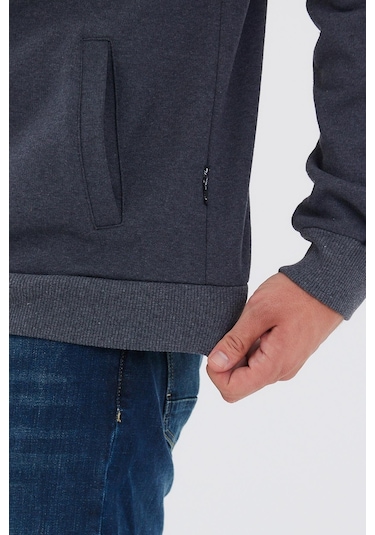 İçi Pamuklu Fermuarlı Dik Yaka Yan Cepli Erkek Antrasit Hırka 001 İçi Pamuklu Fermuarlı Dik Yaka Yan Cepli Erkek Antrasit Hırka 001