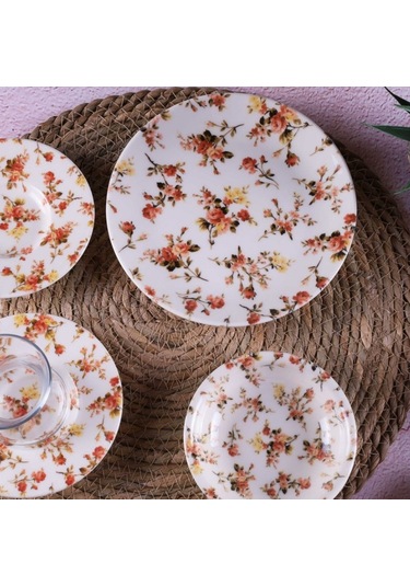 Tulu Db1185 Deniz Form 25 Parça Porselen Kahvaltı Seti Beyaz