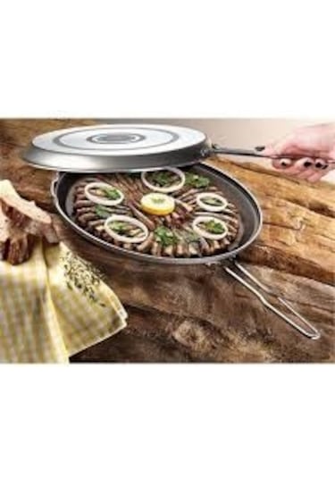 Cem Pratiko İkiz Börek Balık Tavası 32 CM Çift Taraflı Tava