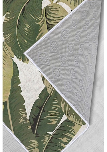 Rovigo Home Dijital Baskı Yıkanabilir Kaymaz Taban Salon Halısı Rvg0529 Yeşil
