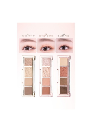 Yoğun Pigmentli Mat Ve Işıltılı Tonlar Barındıran 4'lü Far Paleti Day Vibe Palette 4 Prima Pink 4
