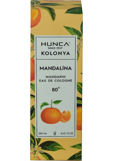 Hunca 80 Derece Mandalina EDC Kolonya Cam Şişe 250 ML
