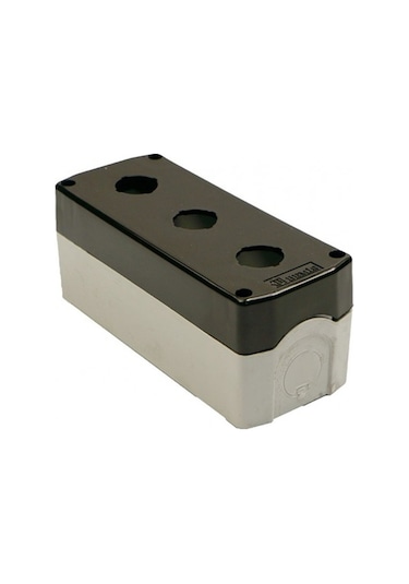 3'lü Buton Kutusu Siyah Ip44