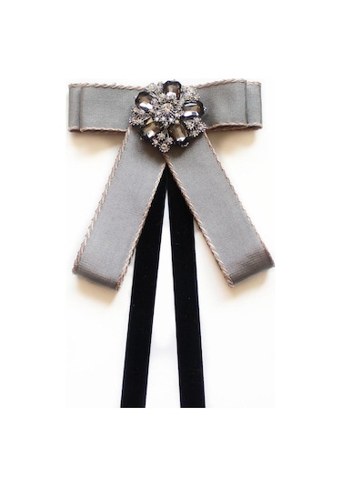 Homyl Takım Bluz Giyim Aksesuarları Için Kravat Bow Tie Gri