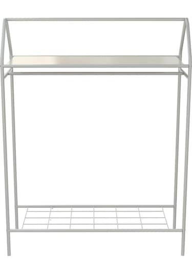 Home Hanger Beyaz Konfeksiyon Askısı Raflı Butik Askı Konsept Askılık Beyaz