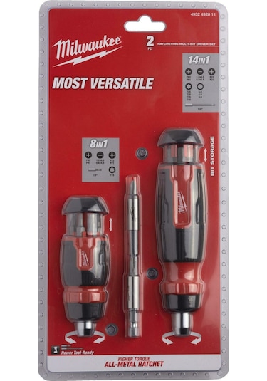 Milwaukee İkili Cırcırlı Tornavida Seti 4932492811