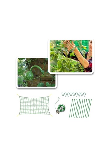 Pazly Dayanıklı Bahçe Filesi Tırmanan Bitkiler İçin 16x6 Ft, Salatalık, Domates, Yeşil Pp Materyal, Pratik Destek