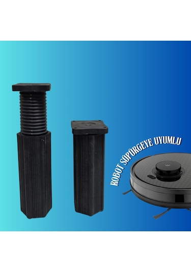 13-18 Cm'e Ayarlanabilir Destek Ayağı Orta Ayak Yükseltilebilir Koltuk Mobilya Orta Ayağı Siyah