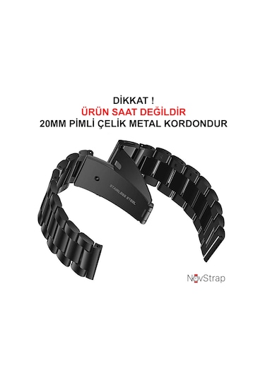Samsung Uyumlu Galaxy Watch 5 40-44 Mm Kordon Çelik Metal Kayış 20 Mm