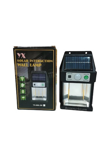 Güneş Enerjili Duvar Lambası Yx-666 3w 4741