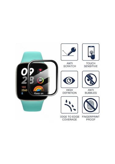 Xiaomi Redmi Watch 3 Ekran Koruyucu 3d Kavisli Full Kaplama Pmma
