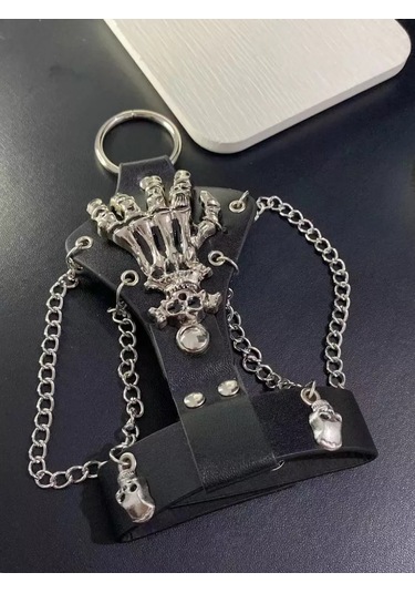 Tevdı Kainiş Ucu Ve Halka İle Kolyesiz Bileklik Gotik Tarz Hediye 198497939 Siyah