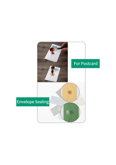 Aubyhe Yeşil Kutulu Mühür Mücevher Seti Mavi-kırmızı-yeşil Mürekkep Granülleri Defter Ve Hediye İçin Mühürleme Aleti
