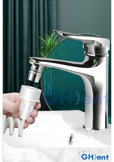 Ghdent GH15 Manuel Ağız Duşu Şarjsız Askılıklı Tazyik Ayarlı 3 Gözlü Başlık + Saklama Kutusu﻿﻿