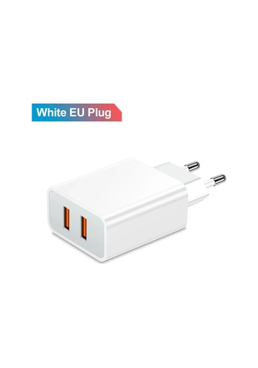 Guseyee2.4a 2 Usb Hızlı Şarj Cihazı Samsung Uyumlu Huawei Xiaomi Telefon Şarj Adaptörü Seyahat Duvar Abdistribütör Garantili