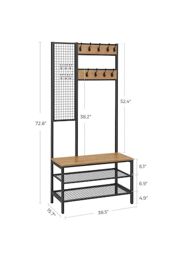 Metal Portmanto, Elbise Askılığı, Vestiyer, Ayakkabılık, Siyah, Tel Askılık Siyah