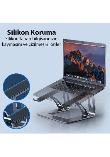 ALLY MC LS653 Premium Ergonomik Alüminyum Laptop-Bilgisayar Stan