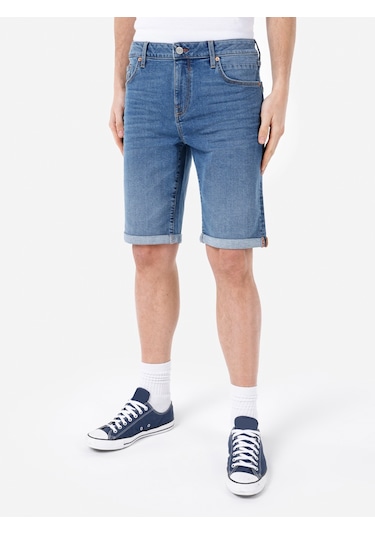 Colin's Colins Düşük Bel Mavi Erkek Jean Şort Mavi