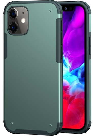Apple Uyumlu iPhone Bikapak Elıt Mıst 12 Mini Opak Yeşil Kapak